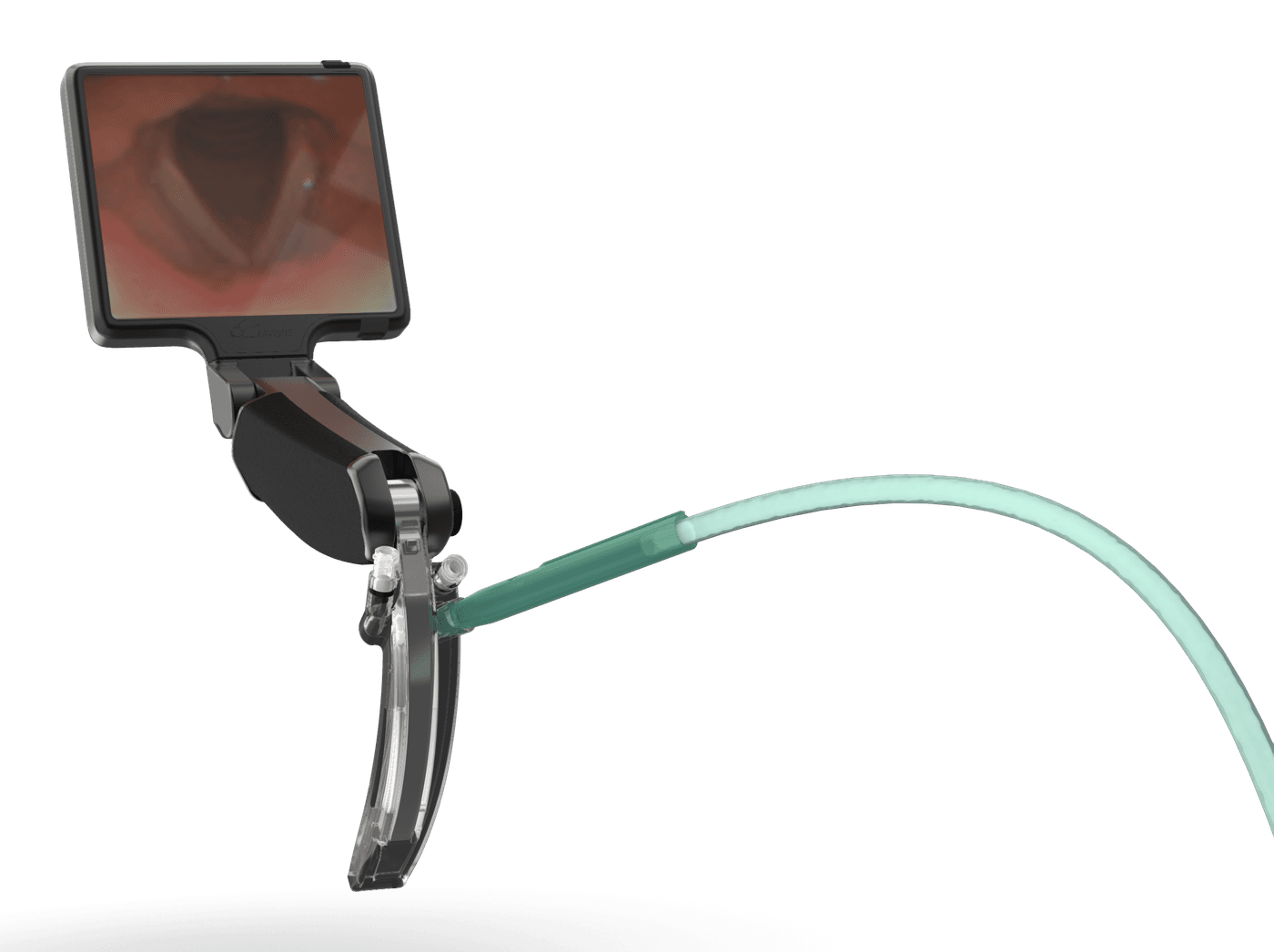 The device with a suction line connected to the blade.